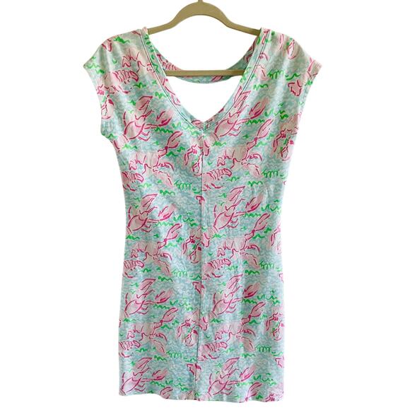 Lilly Pulitzer Lobster Print Dress XS Coastal Preppy Beach Mini - Picture 4 of 8